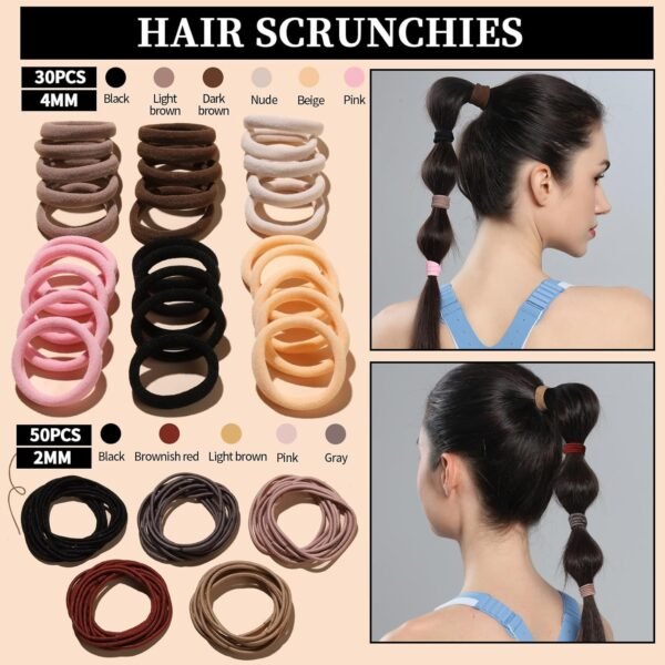 71NurB9jrCL._SL1500_.jpg FANDAMEI Hair Ties Kit for Women, Velvet Scrunchies, Elastic Rubber Bands, Seamless Hair Ties, Hair Clips, Bobby Pins, U Shaped Hair Pins for Styling, Hair Accessories Kit
