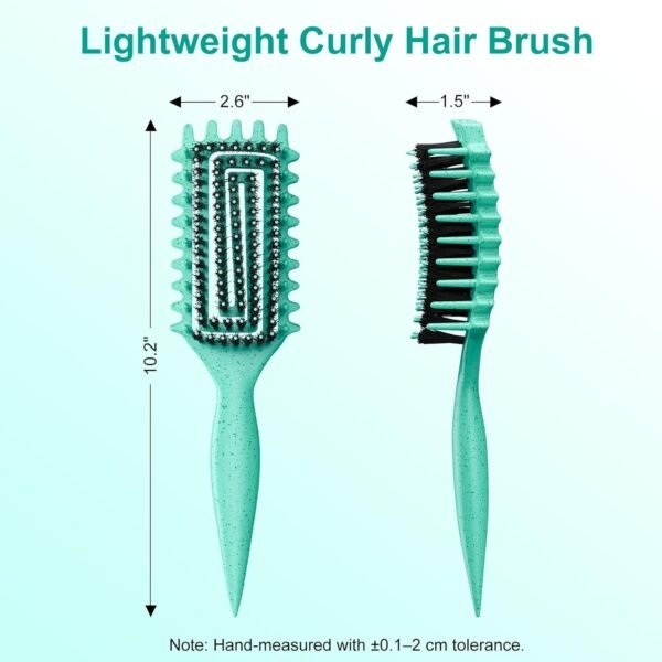 71NvezvOFEL._SL1500_.jpg Curly Hair Brush, Curl Defining Brush with Soft Boar Bristles Detangling Tangled Glides, Wide-Teeth Design Effortlessly Shaping & Defining Curls, Curling Definer for Wet & Dry Hair – Women & Men
