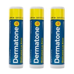 71Nwbh3k2uL._SL1500_.jpg Dermatone Original Lip Balm | Medicated & Moisturizing | Cocoa Butter, Aloe, Vitamin E | Soothe & Heal Chapped Lips | SPF30 | 3-Pack, 0.15oz sticks