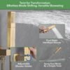 VANFOXLE Shower Faucet Set Brushed Gold Shower System,Push Button Diverter Shower Faucet with 2 in 1 Handheld,Ceiling Mount 10 Inch Shower Head with 6 Inch Wall Mount Shower Head