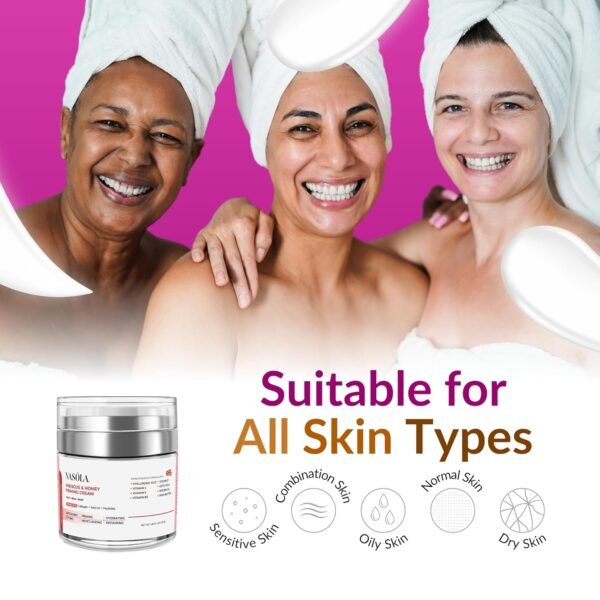 71O6N1334qL._SL1500_.jpg Hibiscus and Honey Firming Cream, Neck Firming Cream, Skin Tightening Cream, Skin Firming and Tightening Lotion for Face and Body, Anti-Wrinkle Facial Moisturizer with Collagen, 1.85 Oz/55ml