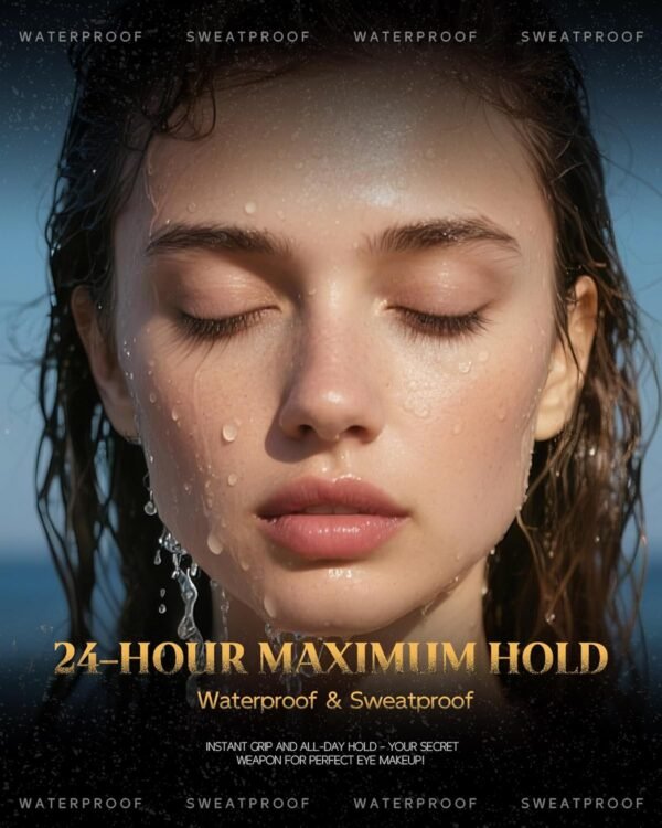 Lash Eyelash Glue Adhesive Waterproof - Chamomile Super Strong Hold Latex Free Hypoallergenic Formaldehyde-Free Strip Eyelash Adhesive 5ml 0.17fl.oz Clear Lash Glue by EMEDA (White)