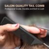 71ORhyyAblL._SL1500_.jpg Professional 8.8 Inch Tail Comb - Black Carbon Fiber And Stainless Steel Pintail - Anti Static And Heat Resistant Teasing Lightweight Comb For All Hair Types