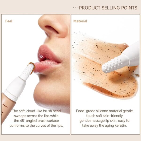 71OVNpa3fbL._SL1500_.jpg Lip Scrub Exfoliator for Cracked and Dark Lips, Exfoliating & Smoothing Dryness Moisturizing Lip Scrubber Coffee&Tea Flavor Lip Balm Care