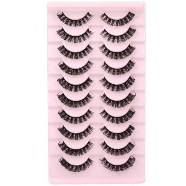 71OdfIzjv0L._SL1500_.jpg wiwoseo False Eyelashes Russian Strip Lashes Natural Look Lashes Wispy Volume Russian Lashes 3D Effect Fake Eyelashes 10 Pairs Pack