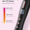 71OmPwhTJL._AC_SL1500_.jpg Wavytalk 3/8 Inch Small Curling Iron Wand for Short & Long Hair, Ceramic Barrel with Adjustable Temperature, Heat Resistant Glove Included (Rose Pink)
