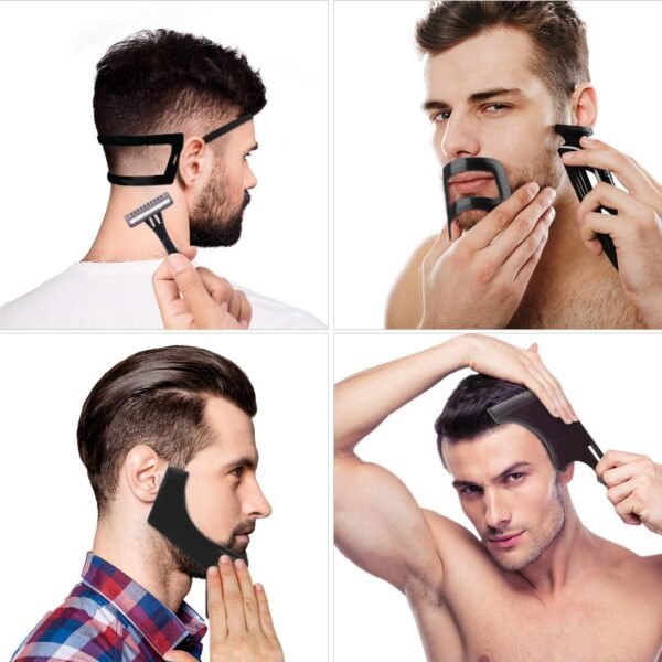 71OmXVMn01L._SL1500_.jpg Beard Shaping And Styling Tool, Beard Grooming Shaping Tool, Set of 4 Beard Beard Shaping Comb for Beard Shaving Hair Styling Hairline Goatee Template and Hairline Shaping Tool (Black)