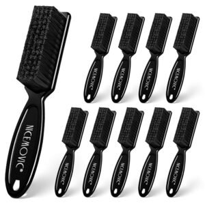 71Omg4VFruL._SL1500_.jpg NICEMOVIC Barber Clipper Brushes, 10 Pcs Plastic Handle Nylon Bristles Cleaning Brush, Multifunctional Cleaning Supplies for Hair Styling Tools, Kitchen Sink, Shoes (Black)