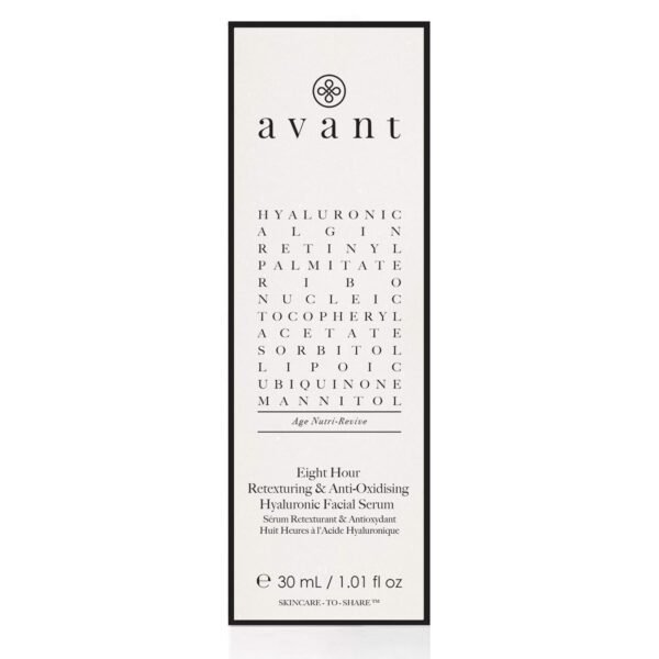 71Opip5dzJL._SL1500_.jpg Avant | Hyaluronic Acid Face Serum | Works Against Ageing, Dark Spots & Hydrates | Eight-hour Anti-Oxidising & Retexturing Hyaluronic Facial Serum | 1x30ml