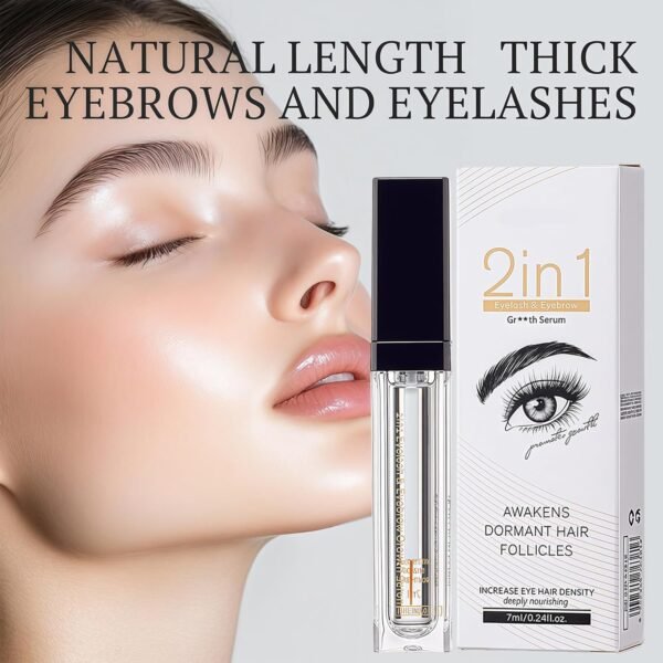 2-Pack 2 In 1 Lash Eyelash Growth Serum - Nourishing Formula for Curled, Dense & Resilient Lashes, Strengthening Treatment