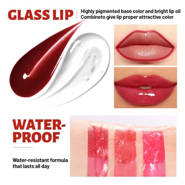 71OvbuLGeWL._SL1500_.jpg Dual Ended Glossy Peel Off Lip Stain Combo Set, 3 Colors Moisturizing Waterproof Long Wear Tattoo Lip Liner with Clear Lip Gloss for Women, Non Sticky Pink Lip Tint Finish Lip Kit Makeup
