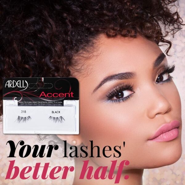 71OzZfBAEOL._SL1000_.jpg Ardell Accent Half Lashes 318 - Short Wispy Natural Looking Cat Eye Half Lashes for Everyday Wear, 4 Pack