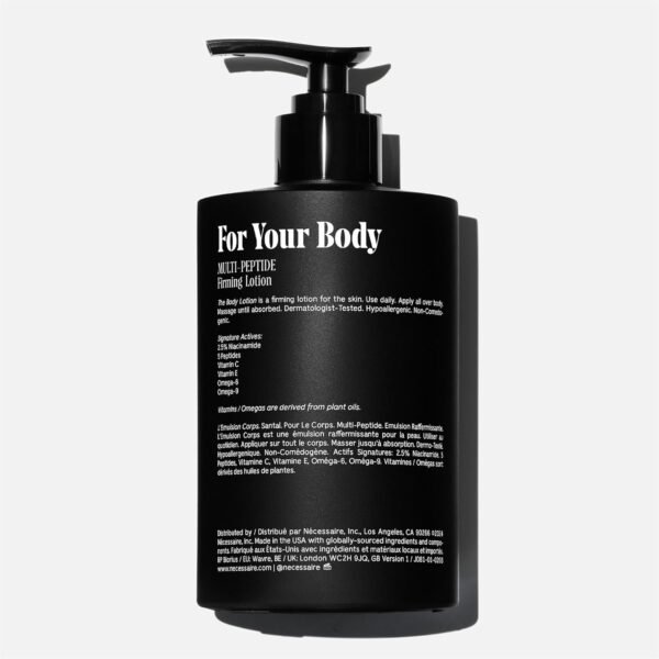 71P9PEVZ9CL._SL1500_.jpg Nécessaire The Body Lotion with Pump. Santal. Multi-Peptide Firming Lotion to Moisturize, Firm, Strengthen. 2.5% Niacinamide, Vitamin C/E + Omega 6/9. 450ml / 15.2 fl oz