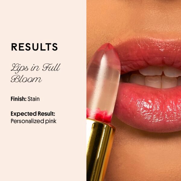 Winky Lux Flower Balm, pH Lip Balm, Color Changing Lipstick and Tinted Lip Balm Stain, Vegan & Cruelty Free, Hydrate & Plump, Sheer Pink Lipstick, Pink Flower