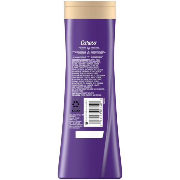 Caress Body Wash for Women, Black Orchid & Patchouli Oil, Relaxing, Fragrant Shower Gel to Relax and Recharge, 20 fl oz, 4 Pack