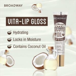 71PVHjP44uL._SL1500_.jpg Ruby Kisses Broadway Vita-Lip Clear Lip Gloss (Coconut Oil 12 Pack), Ultra-Hydrating & Soothing Formula with Vitamin Oils, High-Shine Non-Sticky Finish, Healing Glossy Lip Balm Locks in Moisture