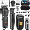 Professional Hair Clipper Set for Men, Cordless Barber Clippers Set and Trimmer Kit, Electric Beard Trimmer & Nose Trimmer Kit, Foil Shaver & Men's Facial Grooming Tool Kit, Gifts for Men