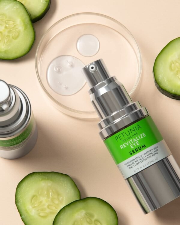 Best Eye Serum for Wrinkles, Fine Lines, Dark Circles, Puffiness, Bags, Hydrating Repair for Dry Skin and Loss of Elasticity, 75% ORGANIC INGREDIENTS with Hyaluronic Acid, Jojoba Oil, MSM, Peptides