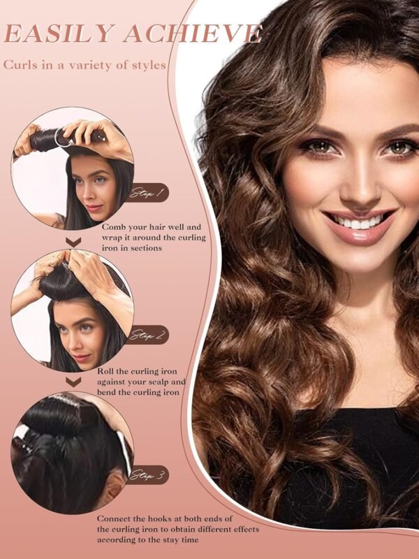71Q03MCSrjL._SL1500_.jpg Heatless Curls Overnight Set - Jumbo Soft Hair Curlers to Sleep In, No Damage Velvet Curling Rods with Silk Scarf, Overnight Non-Heating Sleep Styling Tools for All Hair Types