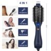 One Step Hair Dryer & Volumizing Brush, Aima Beauty Hair Styling Tool - Ceramic Straightener, Curler, Hot Air Styler & Ionic Salon Brush, Prussian Blue
