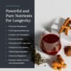 Healthy Ageing Supplement Powder, Anti-Ageing Effects, Contains Quercetin, Resveratrol and Nrf2 Activators, Antioxidants Rich Nutrient-Dense, Non-GMO, Vegan (180 Grams (30 Servings)