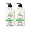 Hempz Original, Natural Hemp Seed Oil Body Moisturizer with Shea Butter & Ginseng, Pure Herbal Skin Lotion for Dryness, Nourishing Vegan Cream, Floral and Banana, 17 Fl Oz, 2 Pack