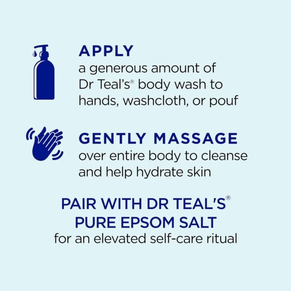 Dr Teal's Body Wash With Pure Epsom Salt, Detoxify & Energize With Ginger & Clay, 24 fl oz (Pack of 4)