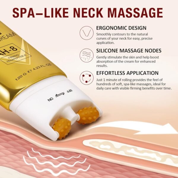 71QTd64zTJL._SL1500_.jpg AH-8 Firming Neck Cream for Crepey Skin Body Care Comfort,Roller Neck Cream,Moisturizing,Tightening Lotions Cosmetic Skin Care Skin Repair for Women