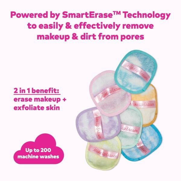 Makeup Eraser The Original, 7-Day Set, Erase All Makeup with Just Water, Including Waterproof Mascara, Eyeliner, Foundation, Lipstick, Sunscreen, and More!