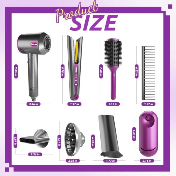 71Qou4nJlJL._AC_SL1500_.jpg Hair Salon Toys for Girls, Beauty Salon Playset for Girls, Pretend Hair Styling Kit Set Dresser Toys, Kids Play Toy Hair Salon Playset Blow Dryer for Toddler Ages 4-6