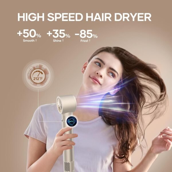 Air Styler Hair Dryer Brush - 6 in 1 Hair Styler Ionic Auto Wrap Hot Air Curler Blow Dryer Brush, 38m/s High Speed Blowout Airflow Hair Dryer Multi Styler Fast Drying Styling for Curly/Straight Hair