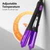 71QwiGe27yL._AC_SL1500_.jpg Terviiix Crimper Hair Iron with 4 Interchangeable Plates, Keratin & Argan Oil Infused Hair Crimper for Women, Volumizing Crimping Iron for Thin Fine Hair, 5 Heat Settings & 60 Mins Auto Off, Purple