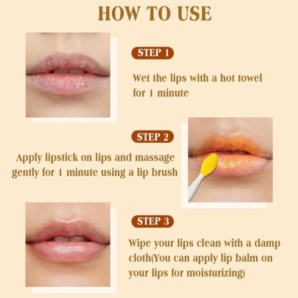 71QywIxGj6L._SL1500_.jpg Turmeric Lemon Lip Scrub with Brush, Lip Scrubber Exfoliator for Dark Lips, Dry, Chapped Lips, Reduce Fine Lines, Natural Nourish Sugar Lip Scrub with Aloe Vera, Deep Hydration Moisturization 100g