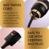 71QzA92f2qL._AC_SL1500_.jpg Professional Blowout Hair Dryer Brush, Black Gold Dryer and Volumizer, Hot Air Brush for Women, 75MM Oval Shape (Black Gold)