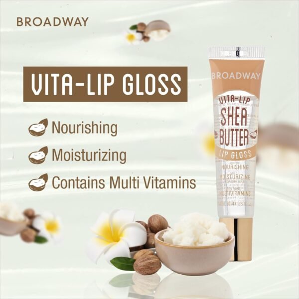 71R4Wqn2AZL._SL1500_.jpg Ruby Kisses Broadway Vita-Lip Clear Lip Gloss (Shea Butter 6 Pack), Ultra-Hydrating & Soothing Formula with Multi-Vitamin Oils, High-Shine Non-Sticky Finish, Nourishing Lip Balm for Healthy Lips