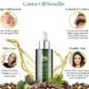 71RQ56HpxQL._SL1500_.jpg JSK Organic Castor Oil for Hair Growth, Eyelash Serum, USDA Certified Cold-Pressed Unrefined Hair Oil, 100% Pure Hexane-Free, 3.3 Oz Glass Bottle with Bonus Silk Hair Bonnet
