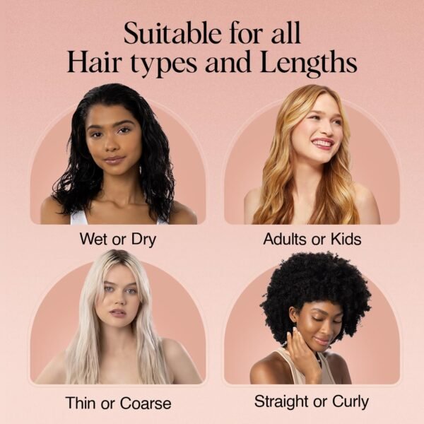 Kitsch Detangler Hair Brush for Curly or Straight, Wet and Dry Hair, Detangling Brush with Flexible Hairbrush Bristles, Hair brushes for Women & Men, Adults & Kids, for Shower & Travel - Terracotta