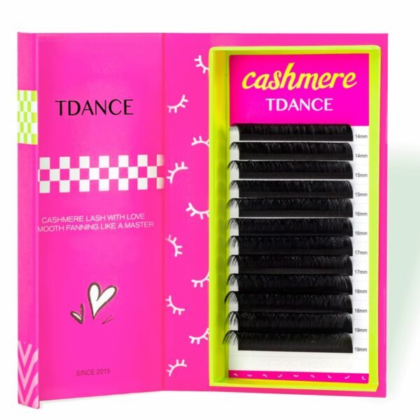 71RdMRvVQNL._SL1276_.jpg TDANCE Cashmere Lash Extensions Super Matte Black Classic Lash Extensions 0.05mm Thickness CC Curl 14-19mm Volume Lash Extensions for Professional Salon Use Eyelash Extension(0.05-CC,14-19mm)