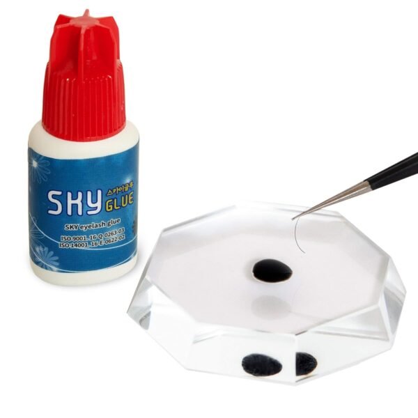 Eyelash Extension Glue Sky S+ / Strong Black Adhesive (0.17fl.oz / 5ml) / 1-2 Sec Dry Time/Retention - 7 Weeks/Professional Supplies/Stacy Lash
