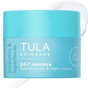 TULA Skin Care 24-7 Hydrating Day & Night Cream - Nourishing Moisturizer for Face, Maintain Skin Balance & Improve Skin Smoothness, Contains Watermelon & Apple Extract