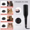 71Rn2B27DvL._AC_SL1500_.jpg Crimper Hair Tool with 3 Ceramic Barrels, Beach Waves Curling Iron 3/4 & 1 & 1 1/4 Inch, Deep Waver with 4 Heat Settings, Adjustable Curling Wand for Long Hair Women, Dual Voltage