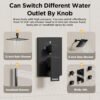 Shower Faucet Sets Matte Black Shower System,STARBATH 4 Way 12+6" Dual Head Shower Set Complete with 2 in 1 Handheld,Ceiling Mounted Rainfall Shower Head with 4 Body Spray Jets, Shower Jets System