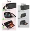 71RyVGLG3eL._SL1500_.jpg SS Hair Tools Travel Bag and Heat Resistant Mat for Hot Tools, Leather Curling Iron Case, Portable Essentials for Women, Black