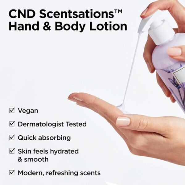 CND Scentsations Hand & Body Lotion, Deep Moisturizing and Hydrating Formula for Dry Damaged Skin, Dermatologically Tested, 8.3 oz.