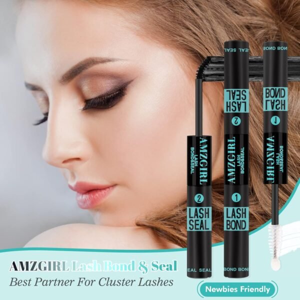 71SFep6zWGL._SL1500_.jpg Lash Bond and Seal Eyelash Cluster Glue House of Lash Clusters Mascara Wand Glue 10ml Long Lasting 72 Hours Black Cluster Lash Glue + Lash Seal 2 in 1 Lash Clusters at Home By AMZGlRL(Black)
