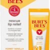 71SI4DsWYL._SL1500_.jpg Burt's Bees Rescue Lip Relief, Honey Vanilla, Hydrating Lip Balm for Dry Cracked Lips, with Responsbily Sourced Beeswax and Shea Butter, 100% Natural Origin, 1 Squeezy Tube, 0.35oz