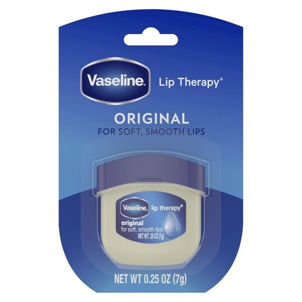 Vaseline Lip Therapy Original 4-Pack – Moisturizing Lip Balm for Very Dry Lips in Mini Jars, 0.25 Oz Ea