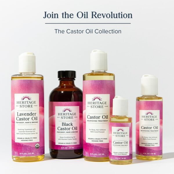 71SVlKR4ehL._AC_SL1500_.jpg HERITAGE STORE Castor Oil Roll On Nourishing Treatment - Targeted Hydration for Skin Care, Hair Care, Quick and Easy Castor Oil Pack Wrap - Hexane Free, Vegan, Cruelty Free, 60-Day Guarantee, 3oz