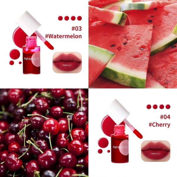 4 Colors Lip Tint Stain Set, Lip Stain Long Lasting Waterproof, Lightweight, Non-sticky, Transfer-Proof Lip Gloss, Matte Finish Korean Makeup, Multi-Use Lip and Cheek Tint