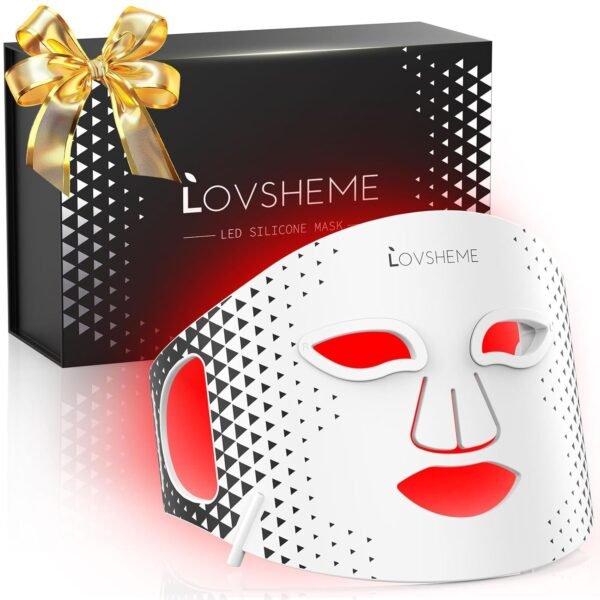 Red Light Therapy for Face, Advanced LED Face Mask Light Therapy, Red Light Therapy Mask - Red, Blue & Infrared Light Therapy for Acne, Wrinkles & Skin Rejuvenation | Enhanced Eye Protection
